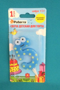 Свеча тортовая детская 5 "PATERRA" (401-526) (24)