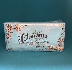 Салфетка "Соната- пастель" (200л.) (голубые) (8)