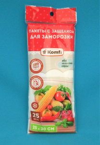 Пакет для заморозки с защелкой Komfi 25*30 (25шт/уп) (HPZ203E) (80)