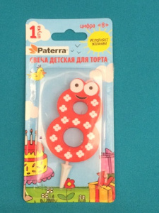 Свеча тортовая детская 8 "PATERRA" (401-529) (24)
