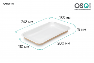 .Тарелка прямоугольная OSQ PLATTER 400 (850)