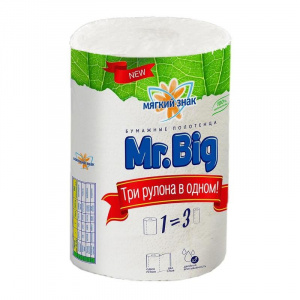 Полотенца бумажные 2-х слойные (белые) "Мягкий знак Mr. Big" (арт. С5) (24)
