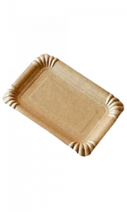 Тарелка Snack Plate 110*170 ламинированная (крафт двухсторонний) (80221/121002/121022) (1800)