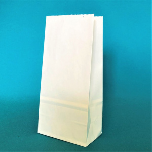 120*80*250 Пакет бумажный  с прямоугольным дном белый (015-000027-001) (500)_