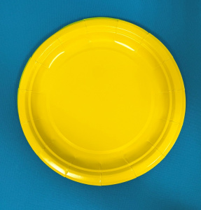 Тарелка картонная 230мм. "Yellow" ИП (50/500)