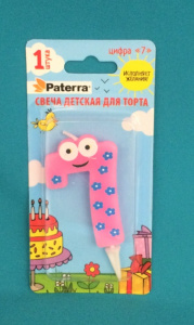 Свеча тортовая детская 7 "PATERRA" (401-528) (24)